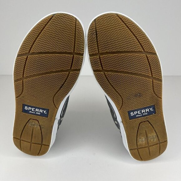 Sperry Top Sider Gray Canvas Sneakers STS13147 Low Top Men's Size 8M Sneakers - Picture 8 of 9